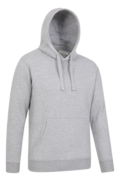 'Dorset' Men's Hoodie Drawcord Adjustable Hood Warm Cosy Pullover Light Grey - Image 6