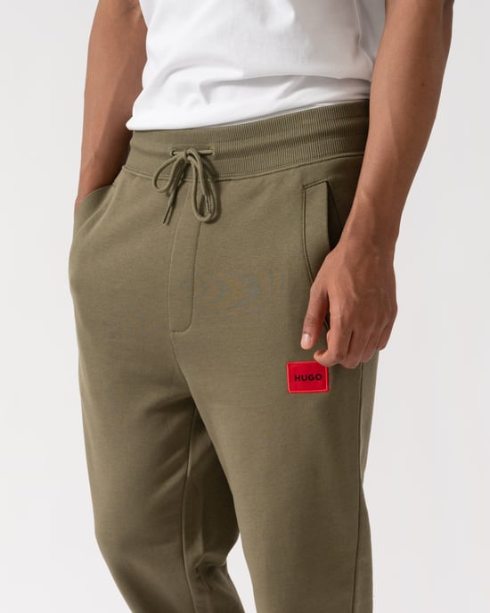 Logo Detail Joggers in Olive - Image 3