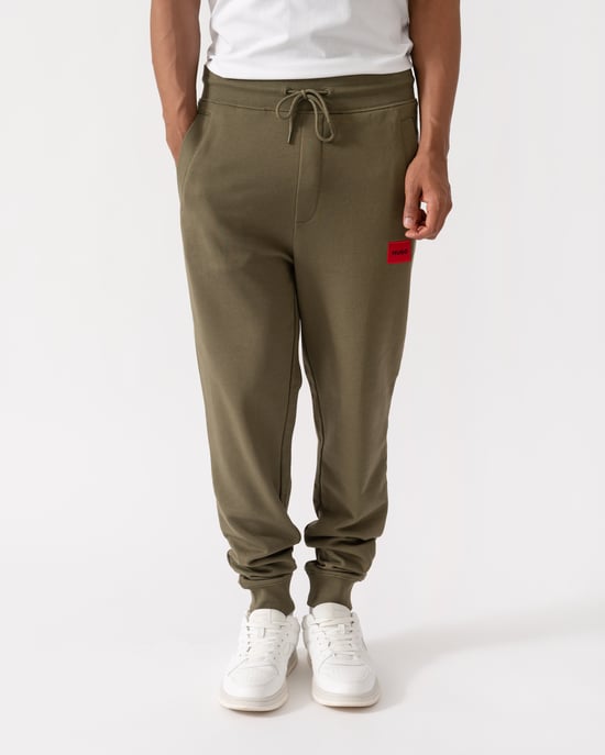 Logo Detail Joggers in Olive - Image 4