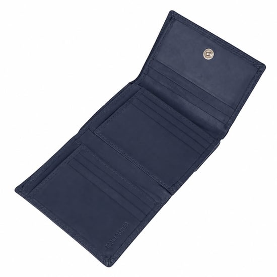 Women’s Small Leather Purse RFID Card Coin Wallet in Navy - Image 6