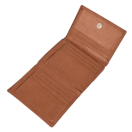 Women’s Small Leather Purse RFID Card Coin Wallet in Tan - Image 6