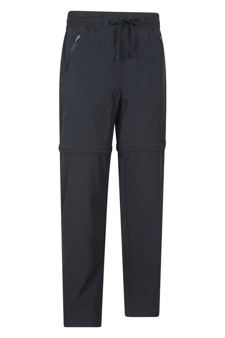 'Explorer' Women's Shorter Zip Off Trouser Lightweight Hiking Convertible Pants Black - Image 2