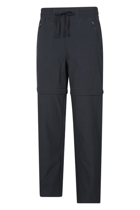 'Explorer' Women's Shorter Zip Off Trouser Lightweight Hiking Convertible Pants Black - Image 4