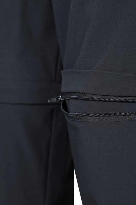 'Explorer' Women's Shorter Zip Off Trouser Lightweight Hiking Convertible Pants Black - Image 5