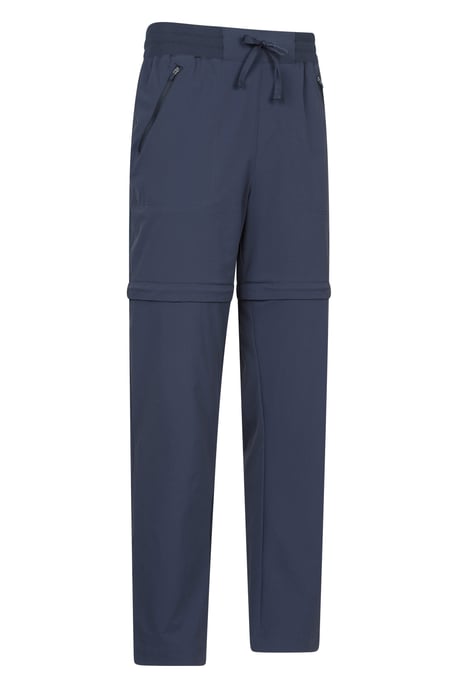 'Explorer' Women's Shorter Zip Off Trouser Lightweight Hiking Convertible Pants Navy - Image 2