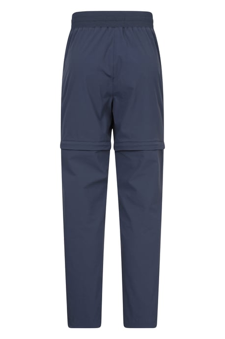 'Explorer' Women's Shorter Zip Off Trouser Lightweight Hiking Convertible Pants Navy - Image 3