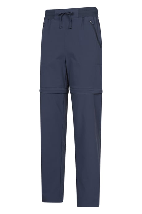 'Explorer' Women's Shorter Zip Off Trouser Lightweight Hiking Convertible Pants Navy - Image 4
