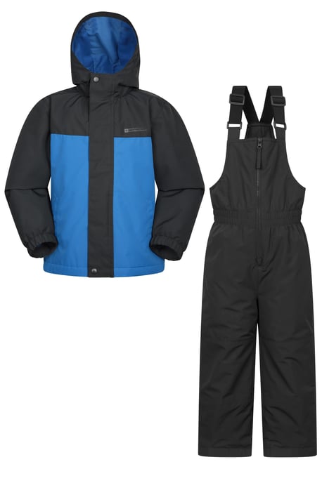 'Polar Zone' Kids Ski Jacket and Pants Set Hooded Water Resistant Winter Outfit Navy - Image 2