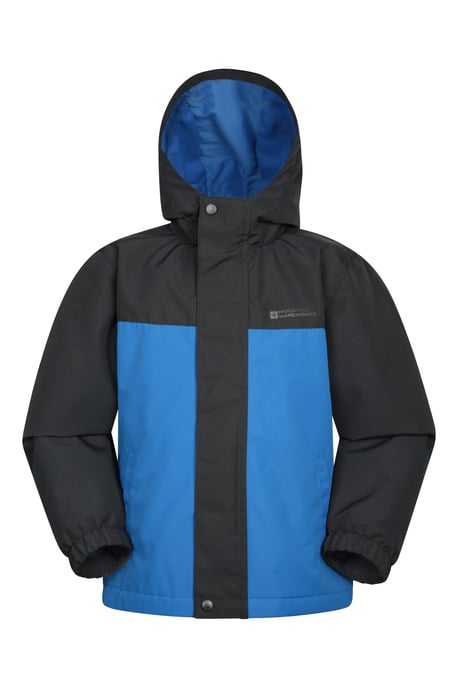 'Polar Zone' Kids Ski Jacket and Pants Set Hooded Water Resistant Winter Outfit Navy - Image 3