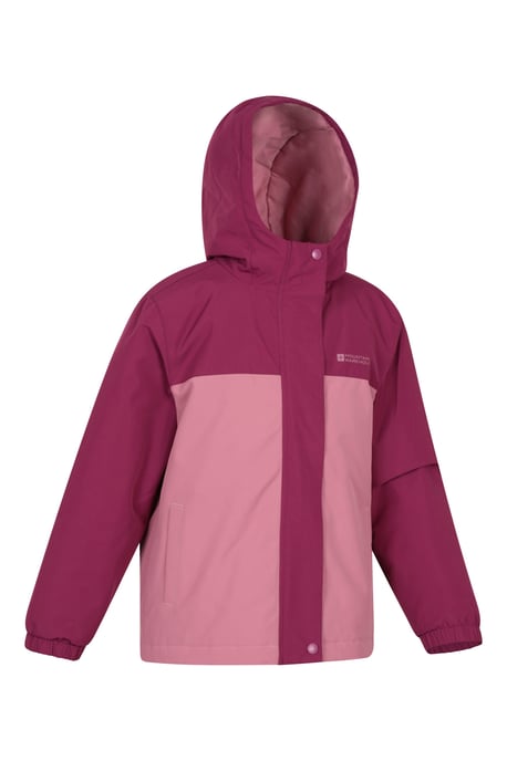 'Polar Zone' Kids Ski Jacket and Pants Set Hooded Water Resistant Winter Outfit Pink - Image 3