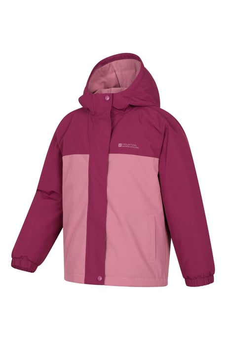 'Polar Zone' Kids Ski Jacket and Pants Set Hooded Water Resistant Winter Outfit Pink - Image 5