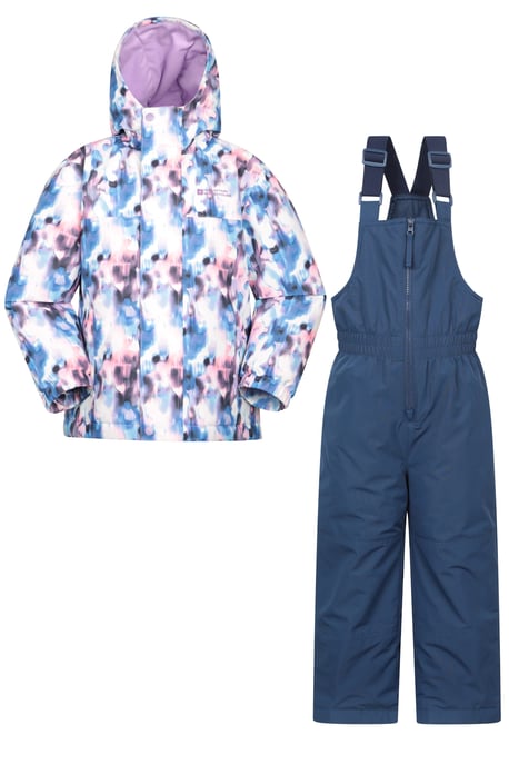 'Polar Zone' Kids Ski Jacket and Pants Set Hooded Water Resistant Winter Outfit Purple - Image 2