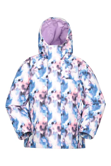 'Polar Zone' Kids Ski Jacket and Pants Set Hooded Water Resistant Winter Outfit Purple - Image 3