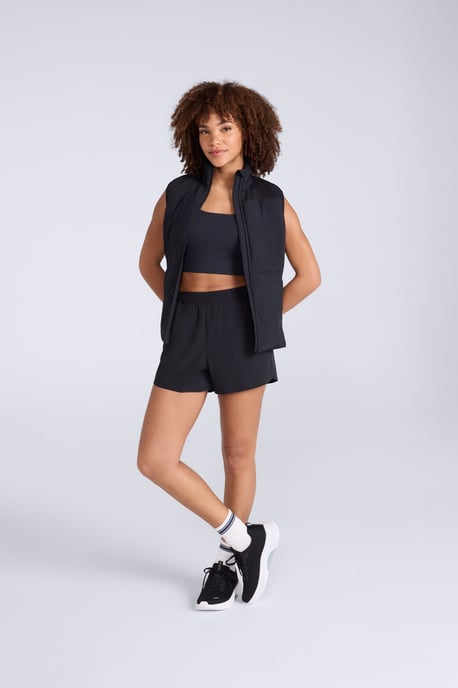 Women's Active Gilet Lightweight Fitted With Zipped Pockets Warm Layering Vest Black - Image 3