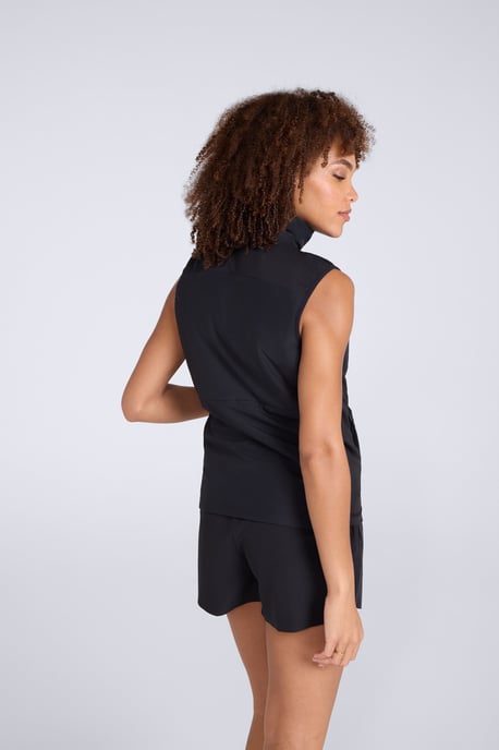 Women's Active Gilet Lightweight Fitted With Zipped Pockets Warm Layering Vest Black - Image 4