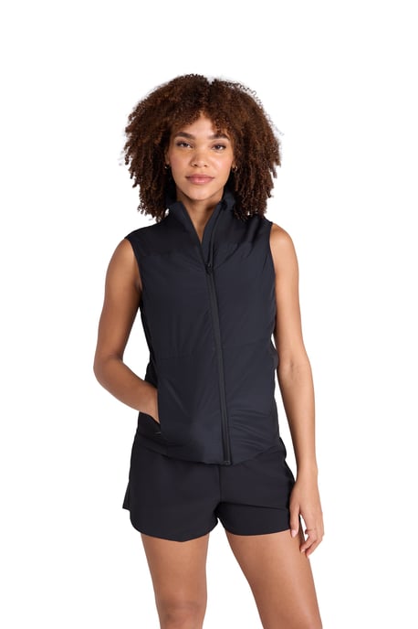 Women's Active Gilet Lightweight Fitted With Zipped Pockets Warm Layering Vest Black - Image 6