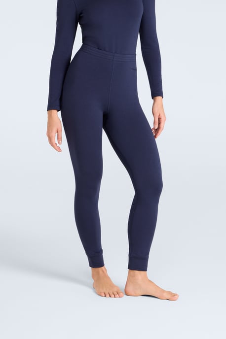 'Blaze' Women's Thermal Leggings Warm Cosy Base Layer Bottoms Navy - Image 1
