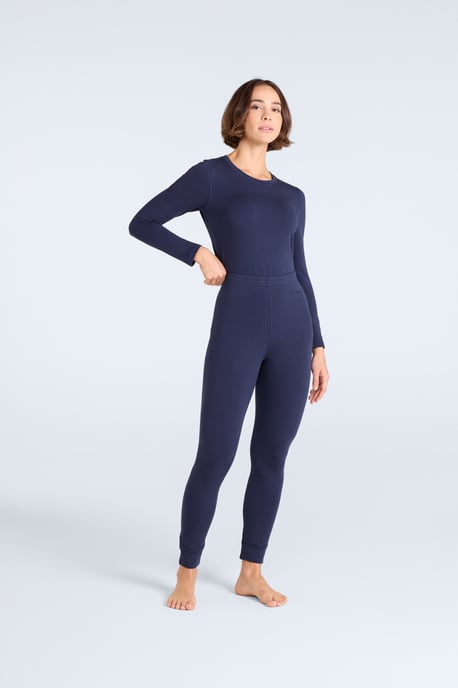 'Blaze' Women's Thermal Leggings Warm Cosy Base Layer Bottoms Navy - Image 2