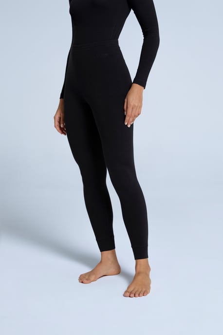 'Blaze' Women's Thermal Leggings Warm Cosy Base Layer Bottoms Black - Image 1