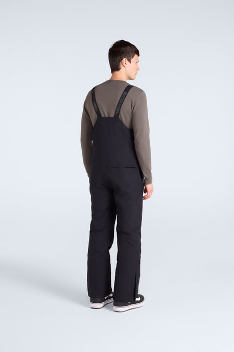 'Powder' Men's Waterproof Bib Front Ski Pants Fleece Lined Snowboard Trouser Black - Image 2