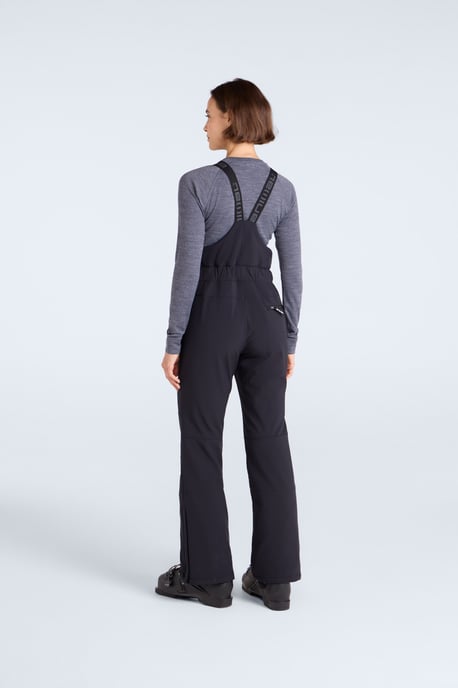 'Powder' Women's Waterproof Bib Front Ski Pants Fleece Lined Snowboard Trouser Black - Image 3