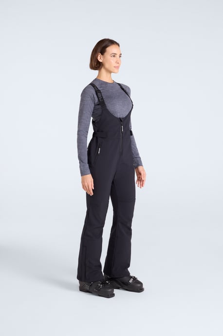 'Powder' Women's Waterproof Bib Front Ski Pants Fleece Lined Snowboard Trouser Black - Image 5