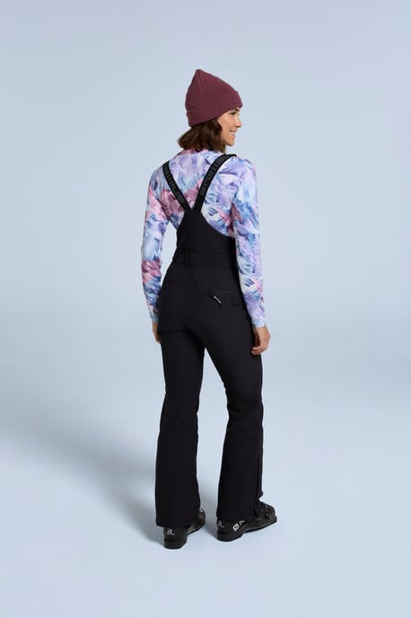 'Powder' Women's Waterproof Bib Front Ski Pants Fleece Lined Snowboard Trouser Black - Image 6