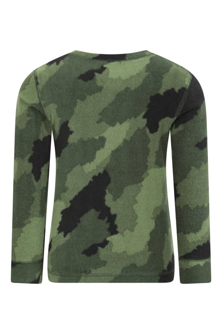 'Polar' Kids Fleece Base Layer Set IsoTherm Warm Antipill Ski Top and Pant Khaki - Image 6