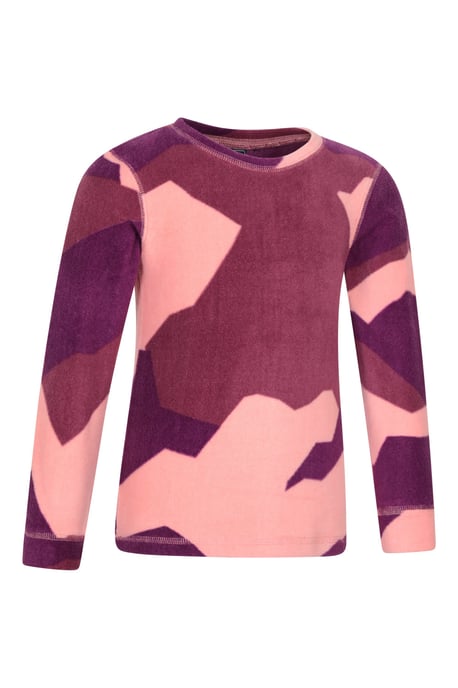 'Polar' Kids Fleece Base Layer Set IsoTherm Warm Antipill Ski Top and Pant Coral - Image 3