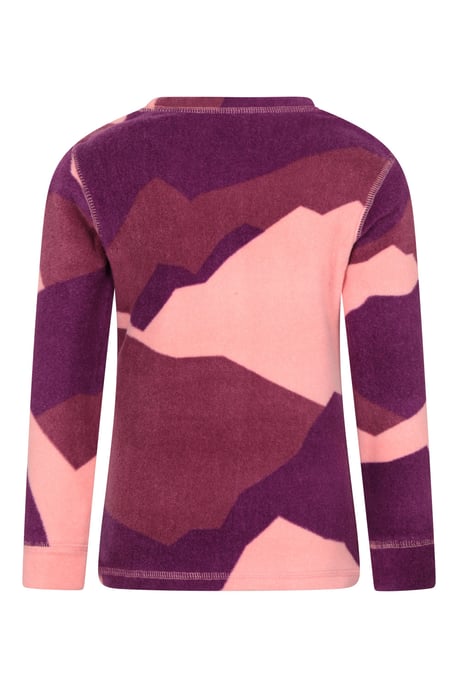 'Polar' Kids Fleece Base Layer Set IsoTherm Warm Antipill Ski Top and Pant Coral - Image 4