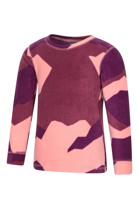 'Polar' Kids Fleece Base Layer Set IsoTherm Warm Antipill Ski Top and Pant Coral - Image 5