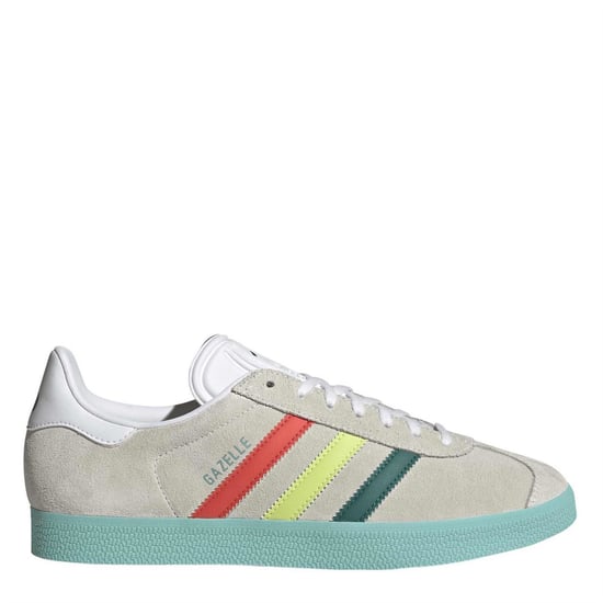 Men's adidas Gazelle Low Top Canvas Sneakers in Ftwwht/Lusgrn - Image 1