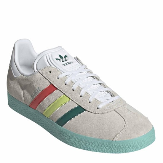 Men's adidas Gazelle Low Top Canvas Sneakers in Ftwwht/Lusgrn - Image 4