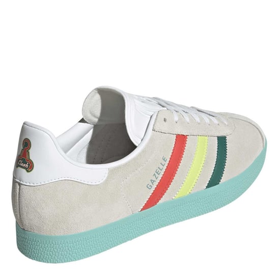 Men's adidas Gazelle Low Top Canvas Sneakers in Ftwwht/Lusgrn - Image 5