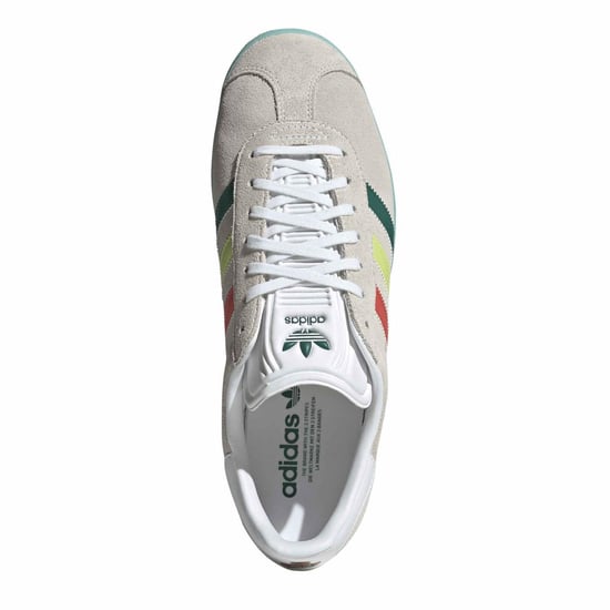Men's adidas Gazelle Low Top Canvas Sneakers in Ftwwht/Lusgrn - Image 6