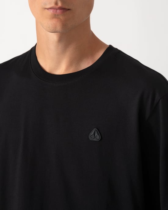 Short Sleeve Logo Detail T-Shirt in Black - Image 4