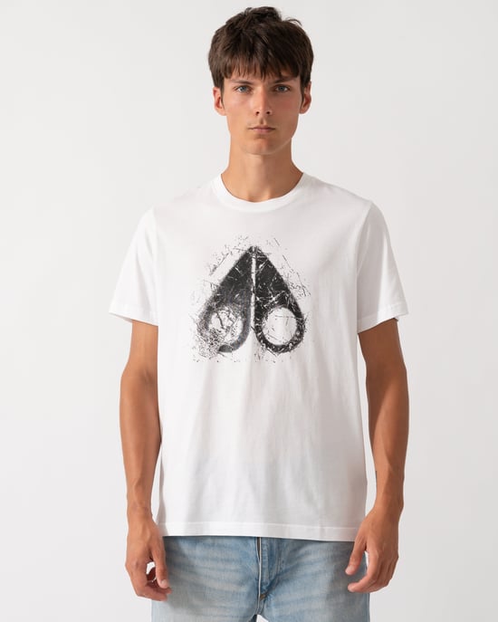 Slim Fit Short Sleeve Logo Detail T-Shirt in White - Image 1