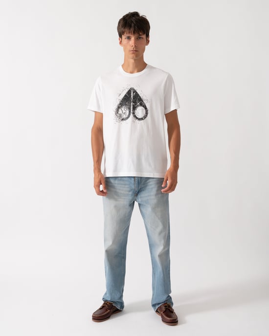 Slim Fit Short Sleeve Logo Detail T-Shirt in White - Image 3