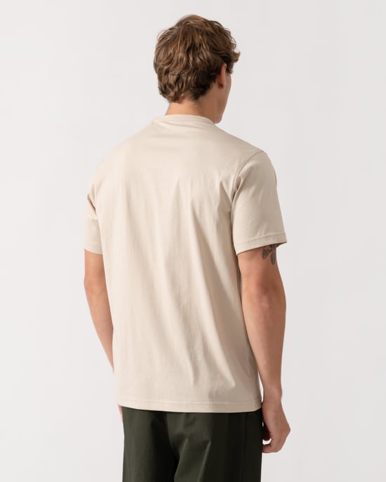Short Sleeve Logo Detail T-Shirt in Ecru - Image 2