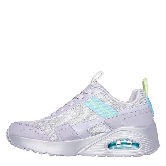 Girls Skechers Uno Low Top Trainers in Lavender - Image 2