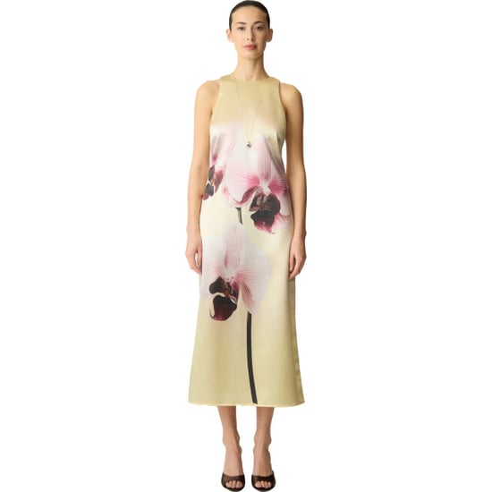 YAS Orchida satin long dress s. show anise flower - Image 1