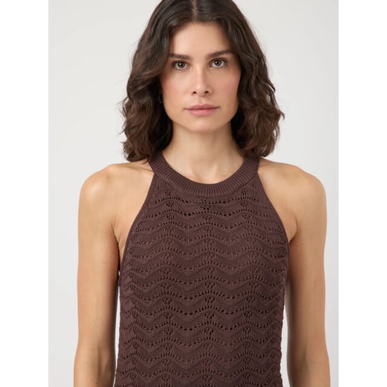 YAS Isabel sl long knit dress fest coffee bean - Image 2
