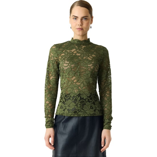 YAS Lacey ls lace top s. noos sphagnum - Image 2