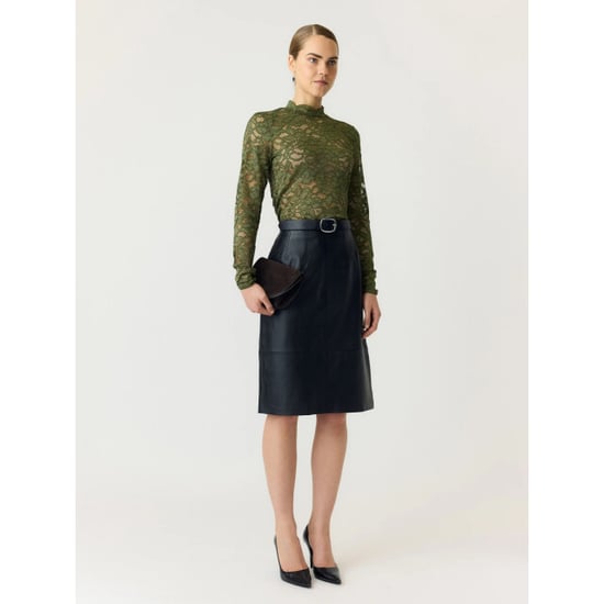 YAS Lacey ls lace top s. noos sphagnum - Image 3