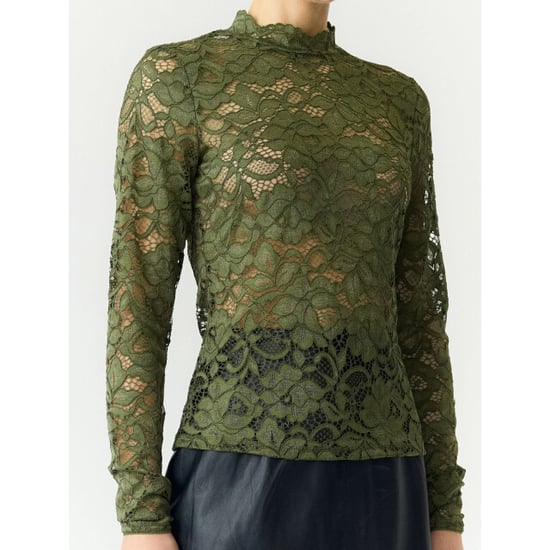 YAS Lacey ls lace top s. noos sphagnum - Image 5