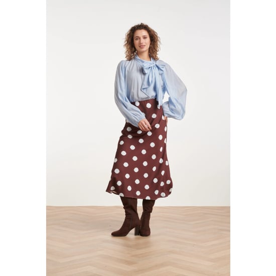 Smashed Lemon Blouse van soepelvallende stof met strikdetail | - Image 1