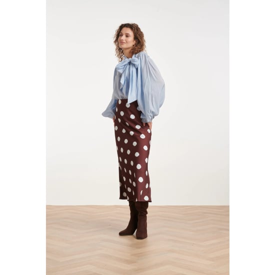 Smashed Lemon Blouse van soepelvallende stof met strikdetail | - Image 6