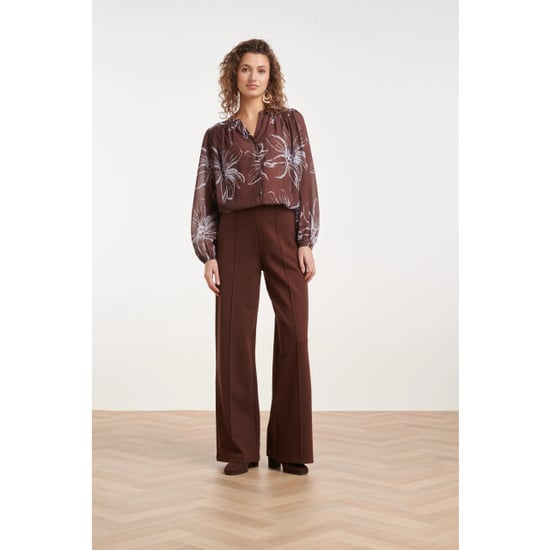 Smashed Lemon Stretch pantalon met wijde pijpen | - Image 1