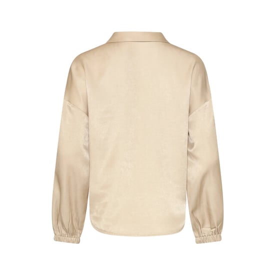Smashed Lemon Satijnen blouse met kraag en knoopsluiting | - Image 4