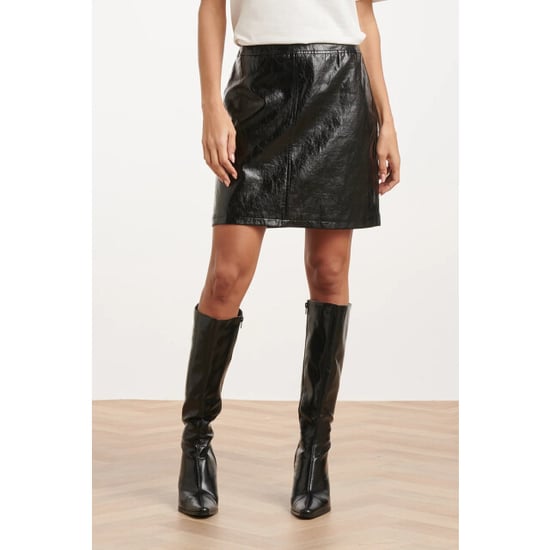 Smashed Lemon Mini rok van glanzend faux leather | - Image 3